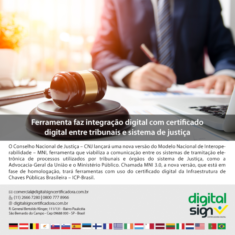 Acerte Ferramenta faz integração digital com certificado digital entre tribunais e sistema de